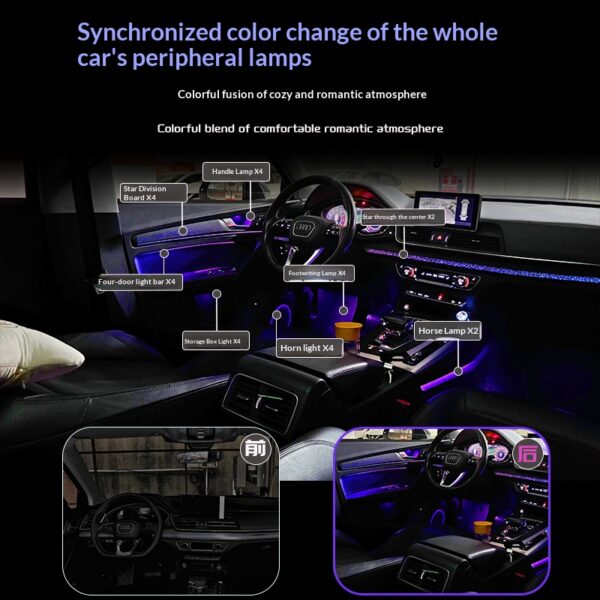 2010–2025 Audi Q5 Ambient Lighting: 64-Color “Magical Symphony” Interior Ambient Lighting