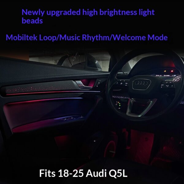 2010–2025 Audi Q5 Ambient Lighting: 64-Color “Magical Symphony” Interior Ambient Lighting
